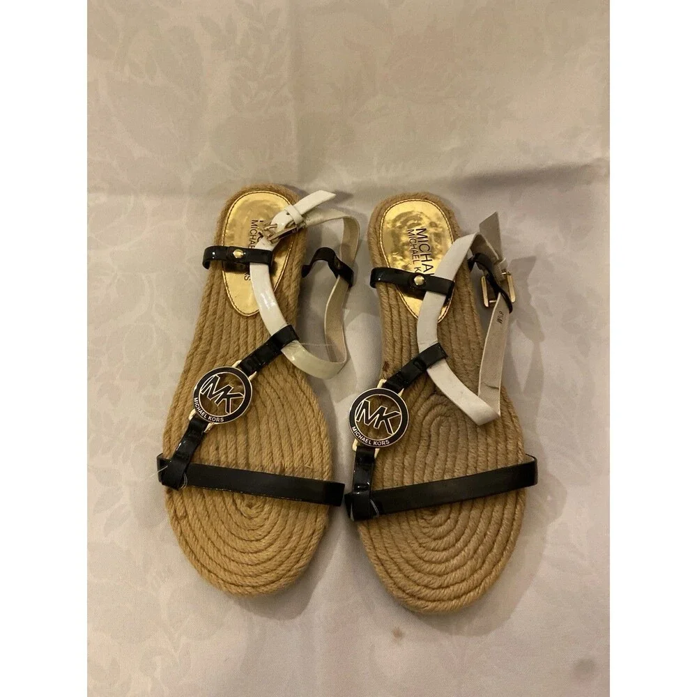 Michael Kors MK Hope Sandals Women’s 6.5 Charm Espadrille